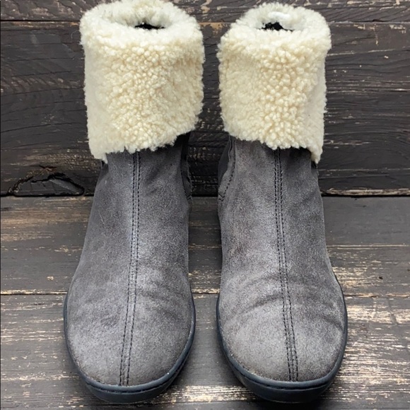 David Tate Faux Shearling Shirt Boots Size 7.5M - Picture 2 of 7